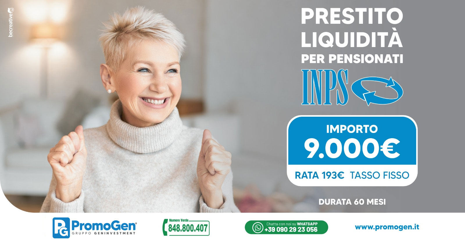Prestiti Personali e Cessione del Quinto Pensionati - Promogen