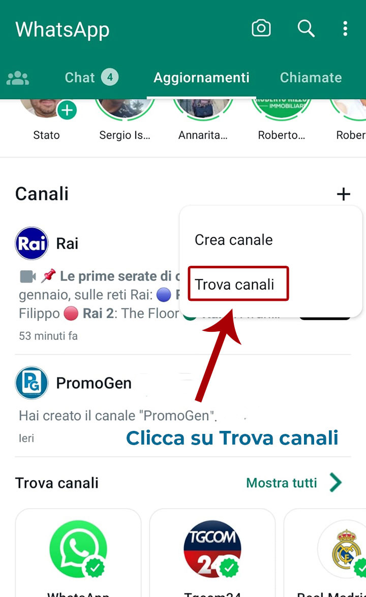 Scopri il canale WhatsApp PromoGen