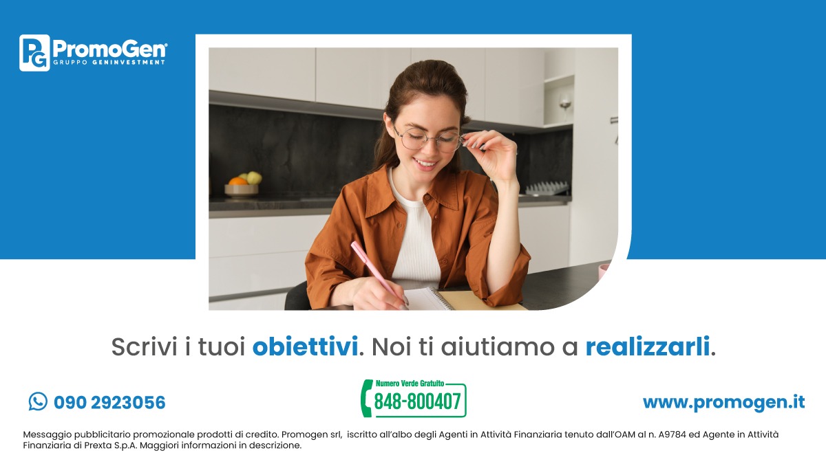 Scrivi i tuoi obiettivi. Noi ti aiutiamo a realizzarli.